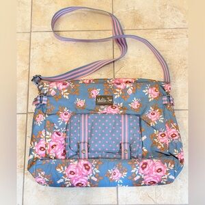 Matilda Jane Carry It Off Messenger Diaper Laptop Bag Floral
